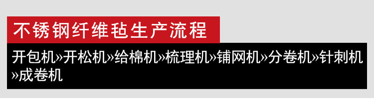 不锈钢纤维针刺毡生产线产品细节1